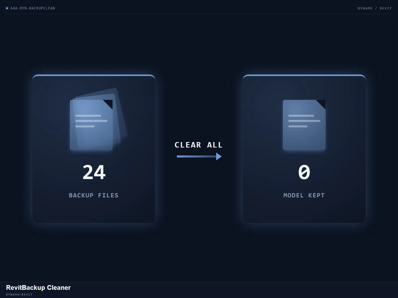 RevitBackup Cleaner — Clear out Revit's auto-generated backup files from a folder.