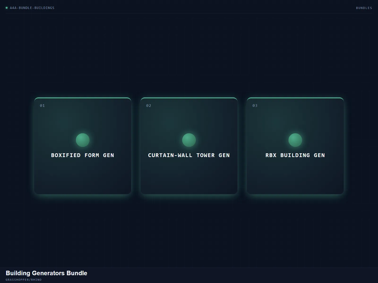 Building Generators Bundle — Three ways to generate building massing.