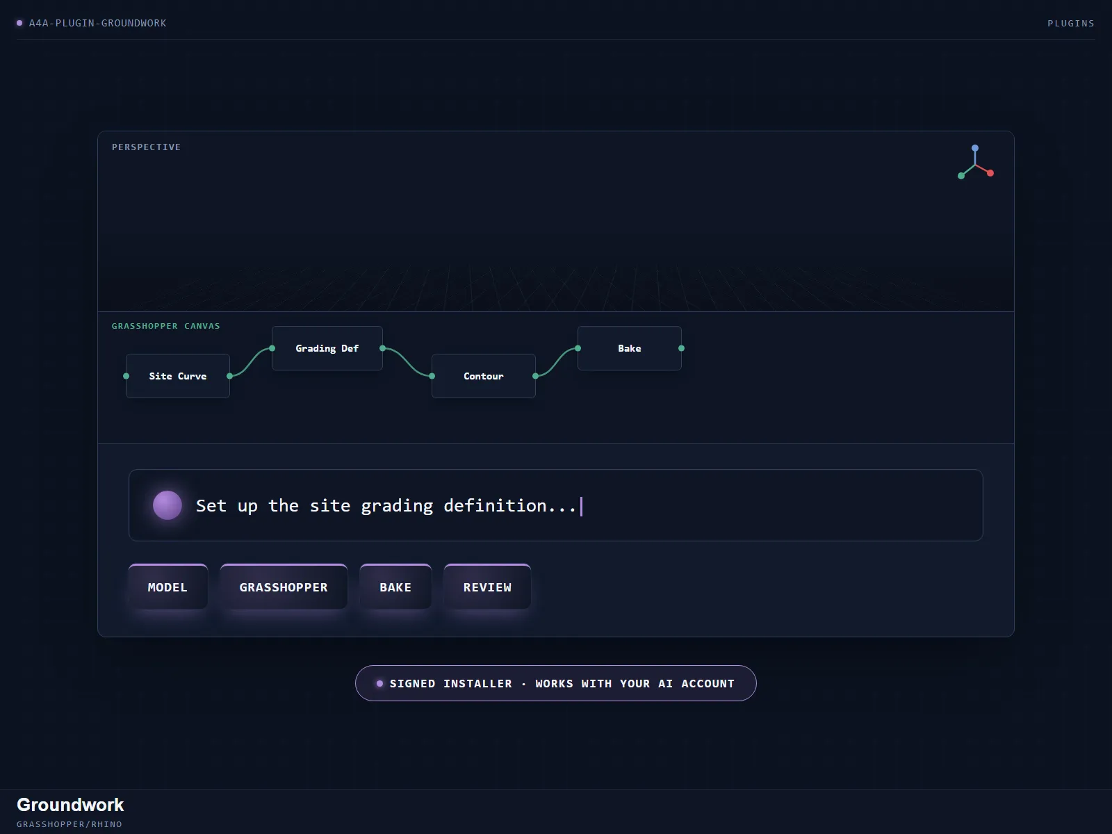 Groundwork — AI groundwork for Rhino and Grasshopper.
